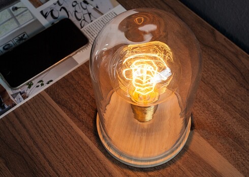 Lauavalgusti EDISON beež, 15x15xH20 cm
