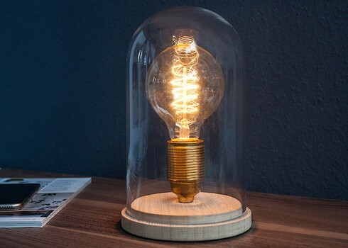 Lauavalgusti EDISON beež, 15x15xH20 cm