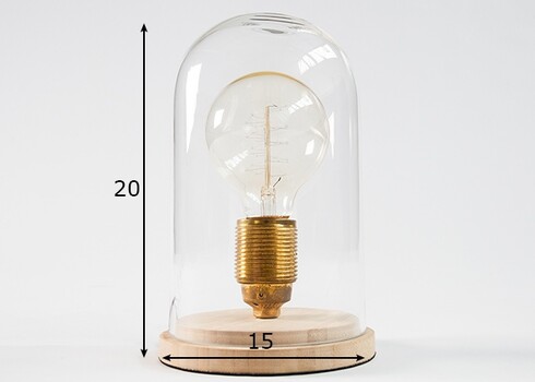 Lauavalgusti EDISON beež, 15x15xH20 cm