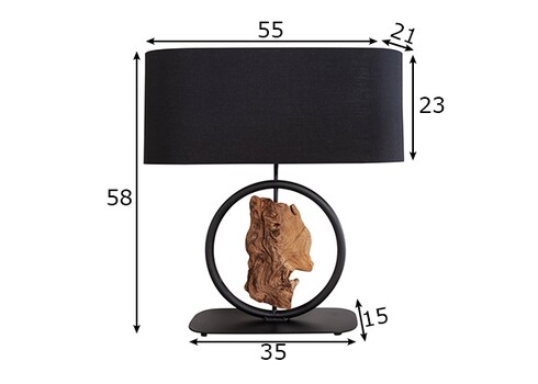 Lauavalgusti ELEMENTS pruun / must, 55x21xH58 cm