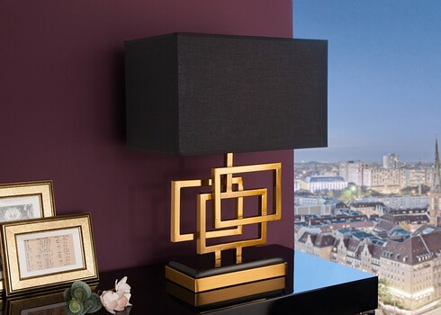 Lauavalgusti LEONOR kuldne / must, 40x25xH56 cm