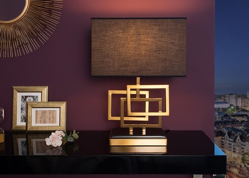 Lauavalgusti LEONOR kuldne / must, 40x25xH56 cm