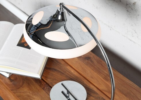 Lauavalgusti LUNA hõbe / valge, 28x45xH45 cm