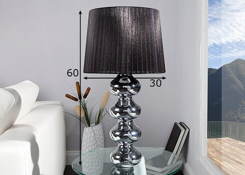 Lauavalgusti MIA hõbe / must, 30x30xH60 cm