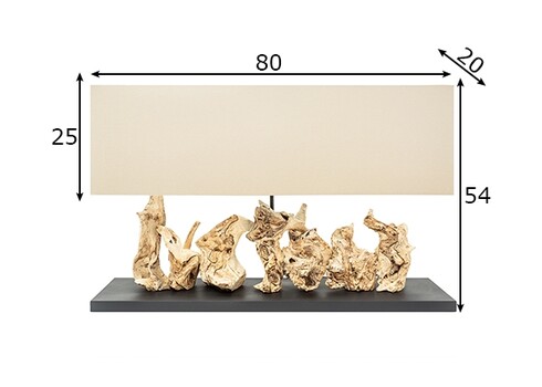 Lauavalgusti PURE UNIQUE pruun / beež, 80x20xH25 cm