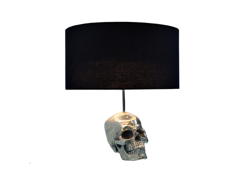 Lauavalgusti SKULL hõbe / must, 40x40xH44 cm