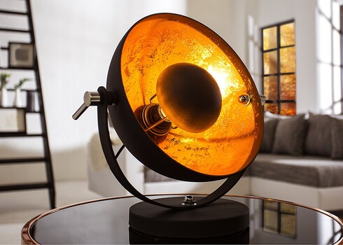 Lauavalgusti STUDIO must / kuldne, 30x30xH40 cm