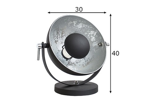 Lauavalgusti STUDIO must / hõbe, 30x30xH40 cm