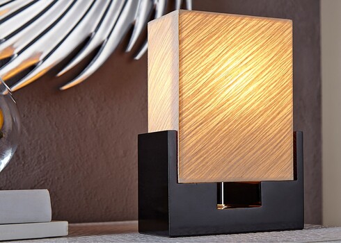 Lauavalgusti TWILIGHT must / beež, 10x15xH25 cm