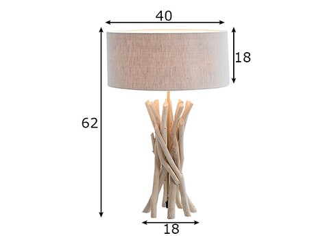 Lauavalgusti WILD NATURE pruun / valge, 40x40xH62 cm