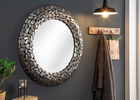 Seinapeegel STONE MOSAIC hõbe, 82x6xH82 cm