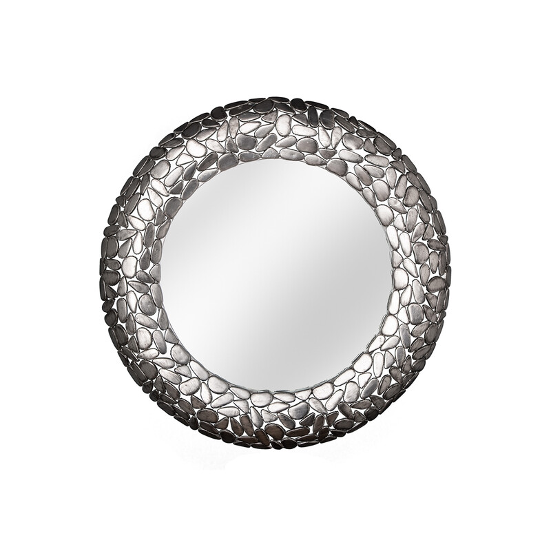 Seinapeegel STONE MOSAIC hõbe, 82x6xH82 cm