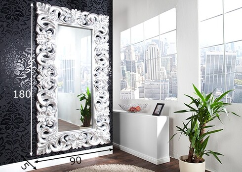 Seinapeegel VENICE hõbe, 90x5xH180 cm