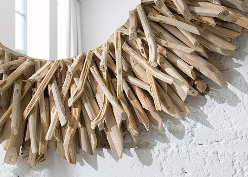 Seinapeegel RIVERSIDE pruun, 80x9xH80 cm