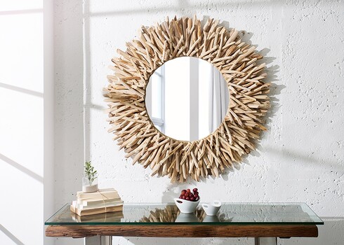 Seinapeegel RIVERSIDE pruun, 80x9xH80 cm