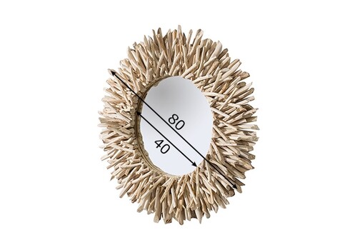 Seinapeegel RIVERSIDE pruun, 80x9xH80 cm