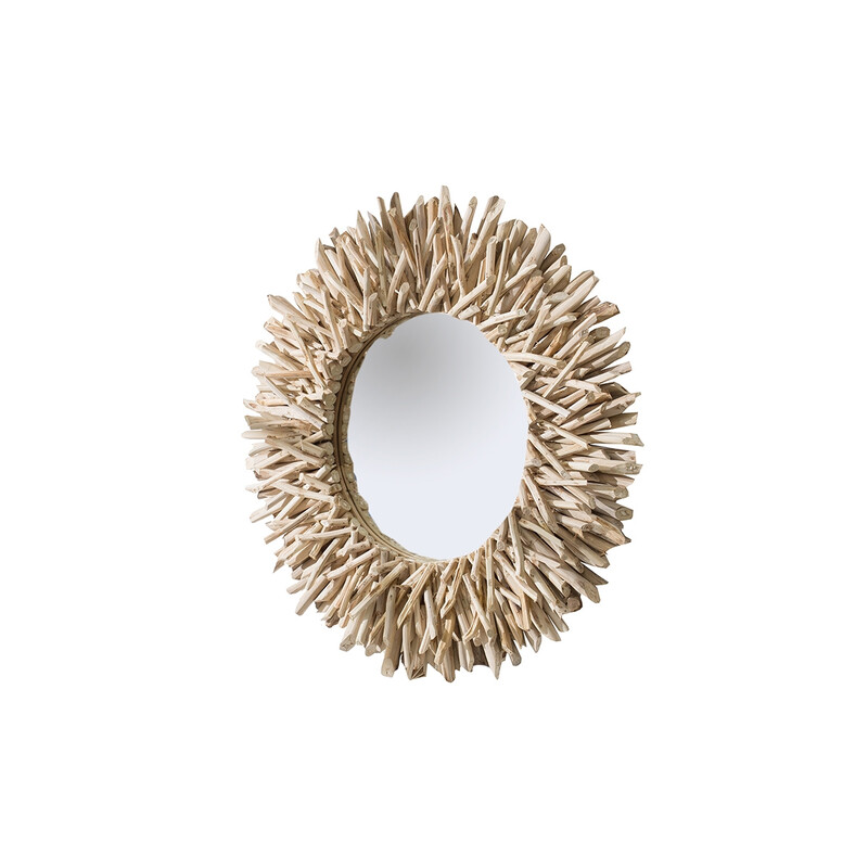 Seinapeegel RIVERSIDE pruun, 80x9xH80 cm