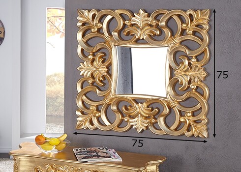 Seinapeegel VENICE kuldne, 75x5xH75 cm