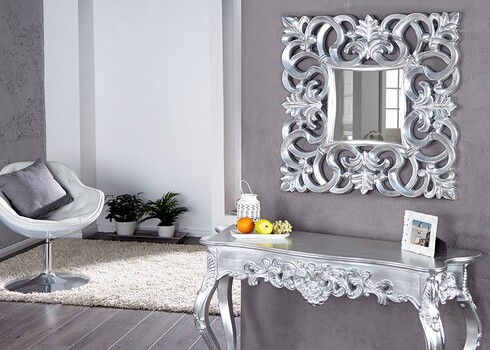 Seinapeegel VENICE hõbe, 75x5xH75 cm