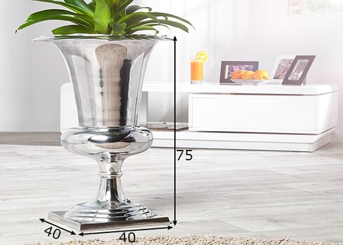 Vaas Goal hõbe, 40x40xH75 cm