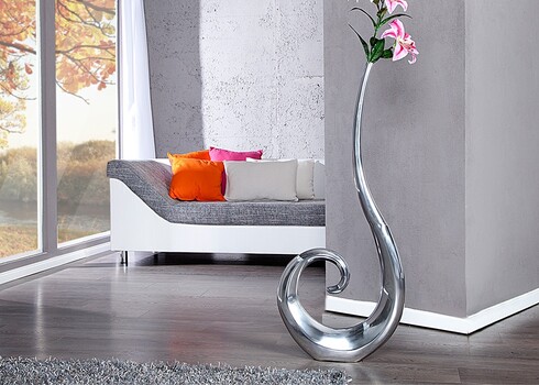 Vaas WAVE hõbe, 48x10xH105 cm