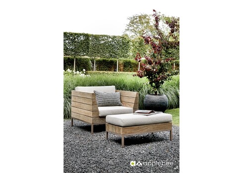 Tugitool Apple Bee LONG ISLAND tiik / helebeež, 96x89xH70 cm