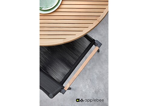 Söögilaud Apple Bee JAKARTA mattmust / tiik, D110xH76 cm