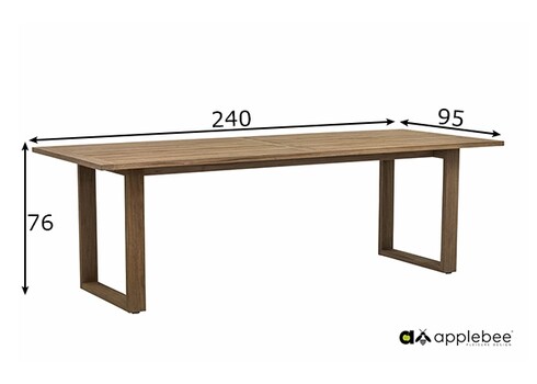 Söögilaud Apple Bee ANTIGUA tiigipuu, 240x95xH76 cm