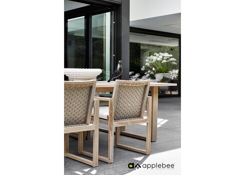 Aiamööbli komplekt Apple Bee ANTIGUA beež / tiik, 6 tooli + laud