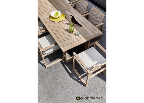 Aiamööbli komplekt Apple Bee ANTIGUA beež / tiik, 6 tooli + laud