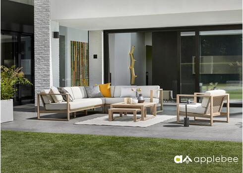 Tugitool Apple Bee ANTIGUA beež / tiik, 77x81xH61 cm