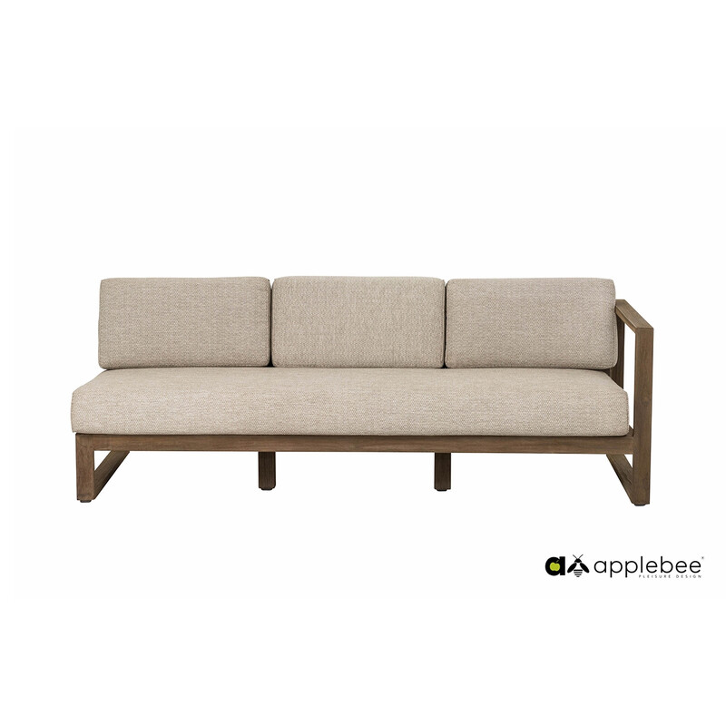 Diivan Apple Bee ANTIGUA beež / tiik vasak, 193x81xH61 cm