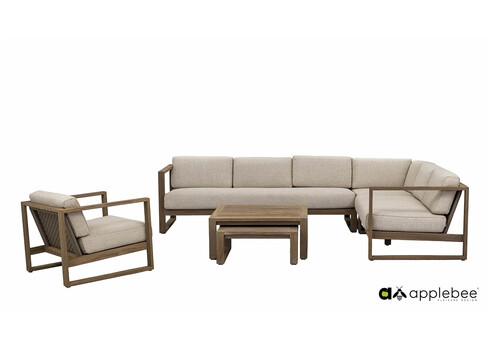 Diivan Apple Bee ANTIGUA beež / tiik nurk, 81x81xH61 cm