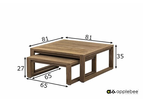 Diivanilaudade komplekt Apple Bee ANTIGUA tiik