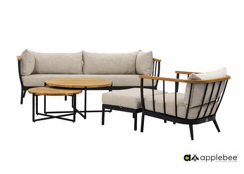 Diivan Apple Bee CONDOR must / helebeež, 140x81xH64 cm