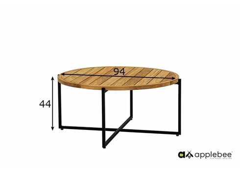 Diivanilaud Apple Bee CONDOR must / tiik, D94xH44 cm