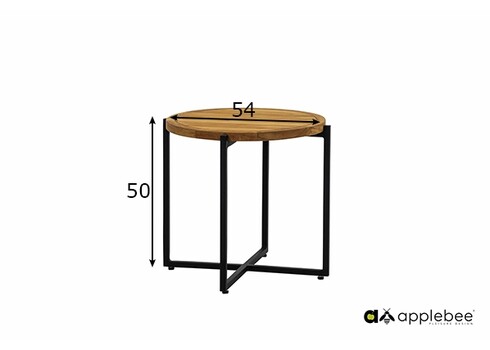 Diivanilaud Apple Bee CONDOR must / tiik, D54xH50 cm