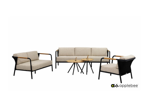 Tugitool Apple Bee ELLE BELT must / beež, 70x83xH65 cm