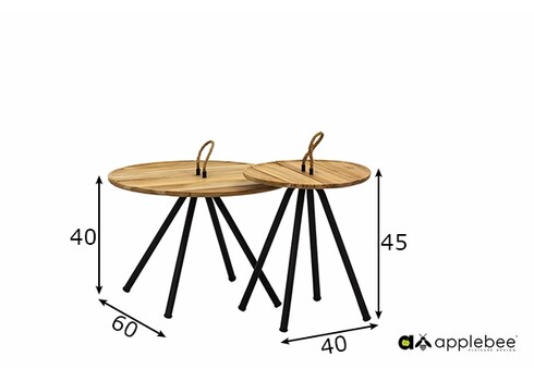 Diivanilaudade komplekt ELLE BELT must / tiik
