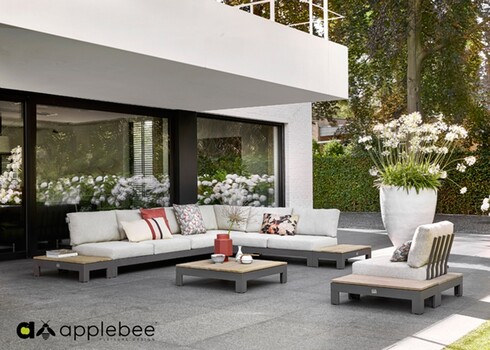 Diivan Apple Bee STICKS & MORE hall / beež, 72x87xH62 cm