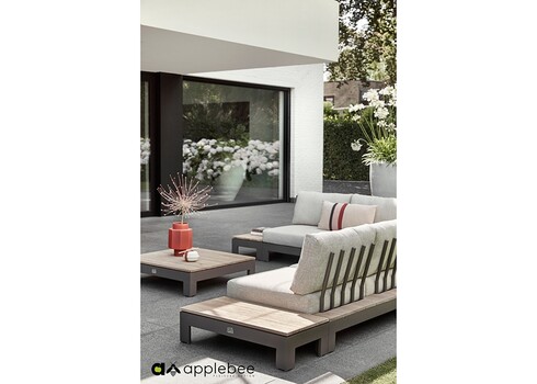 Diivan Apple Bee STICKS & MORE hall / beež nurk, 87x87xH62 cm