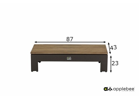 Diivanilaud Apple Bee STICKS & MORE hall / tiigipuu, 87x43xH23 cm