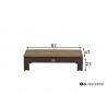 Diivanilaud Apple Bee STICKS & MORE hall / tiigipuu, 87x43xH23 cm