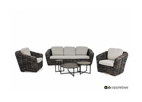 Diivanilaud Apple Bee SOUL must / laava, D54xH37 cm