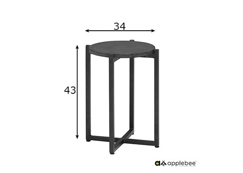 Diivanilaud Apple Bee SOUL must / laava, D34xH43 cm