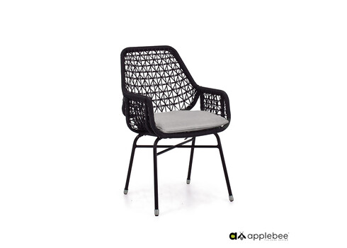 Söögitool Apple Bee ZARA must / helebeež, 53x62xH92 cm