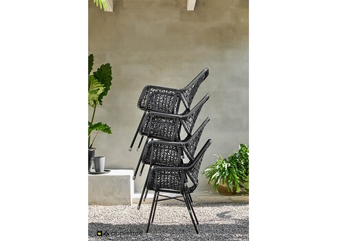 Söögitool Apple Bee ZARA must / helebeež, 53x62xH92 cm