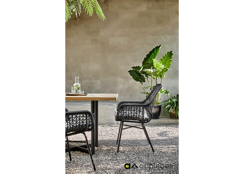 Söögitool Apple Bee ZARA must / helebeež, 53x62xH92 cm