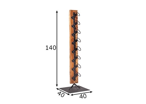 Veiniriiul HEMINGWAY tiigipuu, 40x40xH140 cm