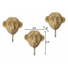 Seinanagid THREE APES kuldne, 20x8xH25 cm
